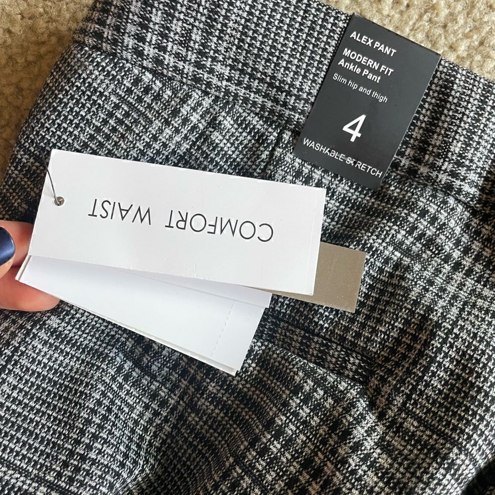 AMANDA + CHELSEA Ankle pant Black and Gray Size 4 - Picture 4 of 12